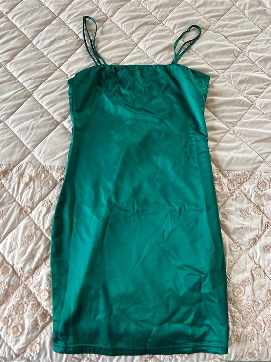 Oh Polly Dresses & Skirts - Oh Polly Emerald Green Double-Strap Mini Slip Dress